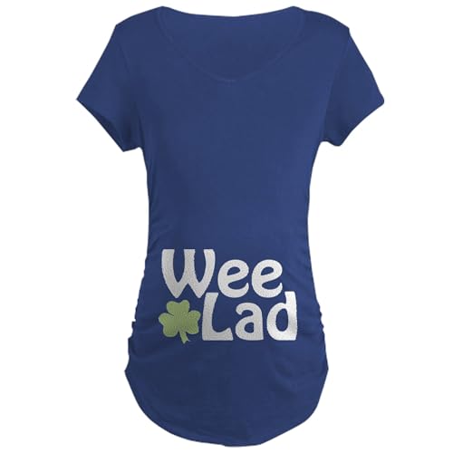 CafePress Wee Lad Shamrock Maternity Dark T Shirt Women's Maternity T-Shirt Scoop Neck