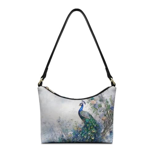 Image of Handbag for Women Leather Underam Shoulder Bag with Zipper Fashion Work Purse Waterproof Travel Wallet