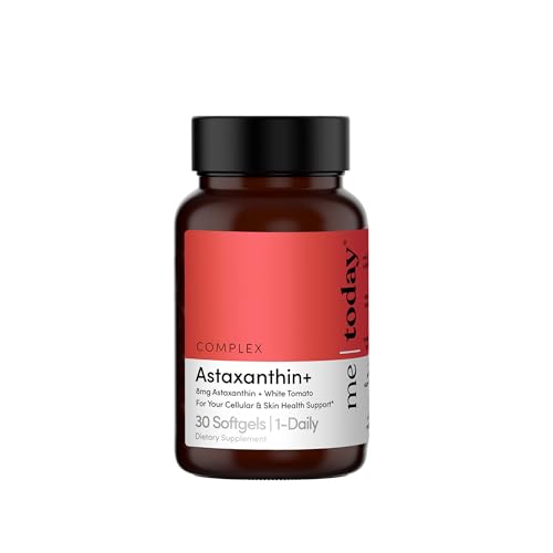 me today Complex Astaxanthin+ 8mg Supplement - Powerful Antioxidant Support Softgels - Natural Skin Health & Cellular Wellness Complex with White Tomato Extract - 30 Servings