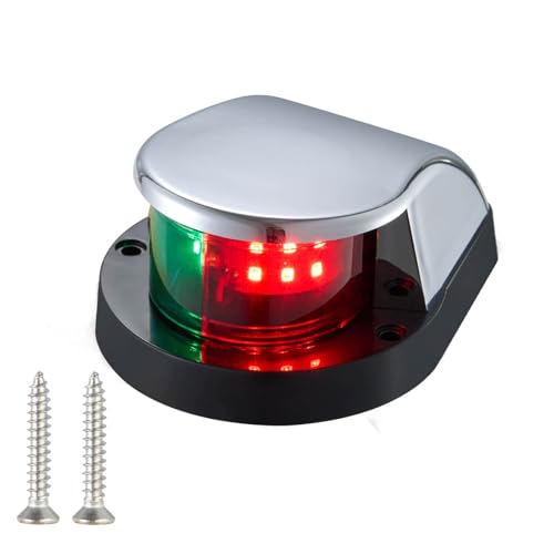 CZC AUTO Boat Navigation Light, Bi-Color Bow Light for Pontoon, Yacht, Skiff and Small Boats
