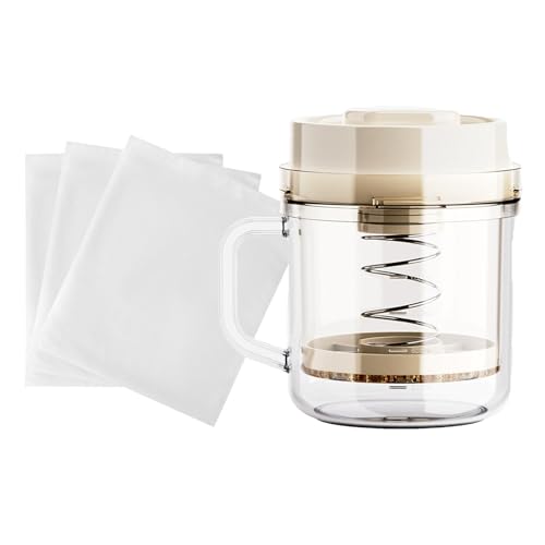 Acunny Colador de yogur, filtro de yogur - Filtro de alimentos con 3 bolsas de filtro de malla - Colador reutilizable para preparar pequeños lotes de yogur espeso y