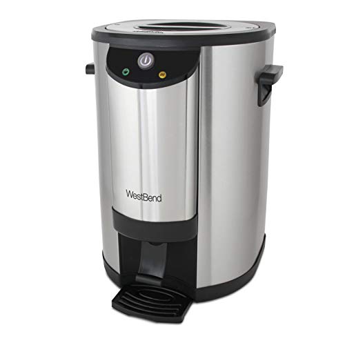 West Bend 57042 Coffee Urn Double Walled Stainless Steel Features Automatic Temperature Control Large Capacity with Fast Brewing and Easy Clean Up NSF Certified, 42-Cup, Silver - Thumbnail 2