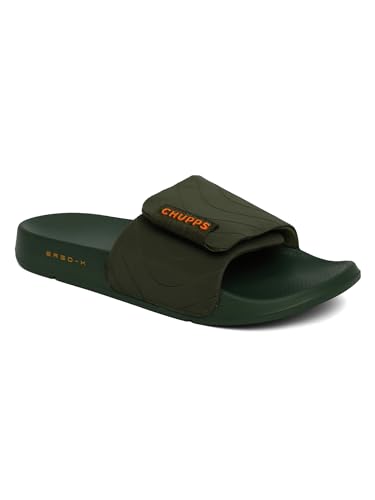 Image of CHUPPS Flow Men's Orthopedic Adjustable Sliders | Lightweight Cushioned Slides | Soft EVA Footbed | Anti-Slip Comfortable Slip-On Slippers for Indoor & Outdoor Use