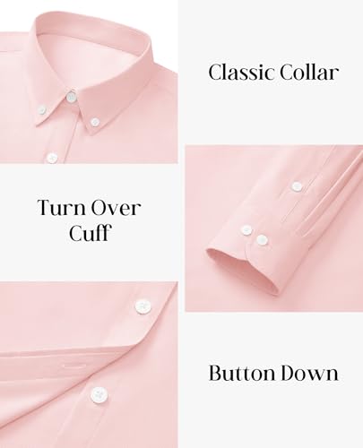 Image of siliteelon Button Down Shirts for Women Oxford Shirt Long Sleeve Classic Wrinkle Free Business Dress Shirts Work Office