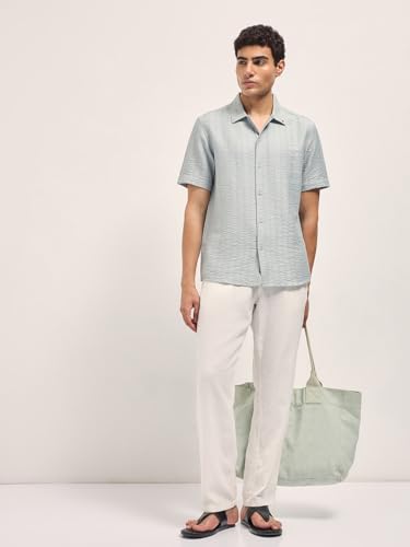 Image of THE BEAR HOUSE Men's Pure Cotton Relaxed Fit Shacket