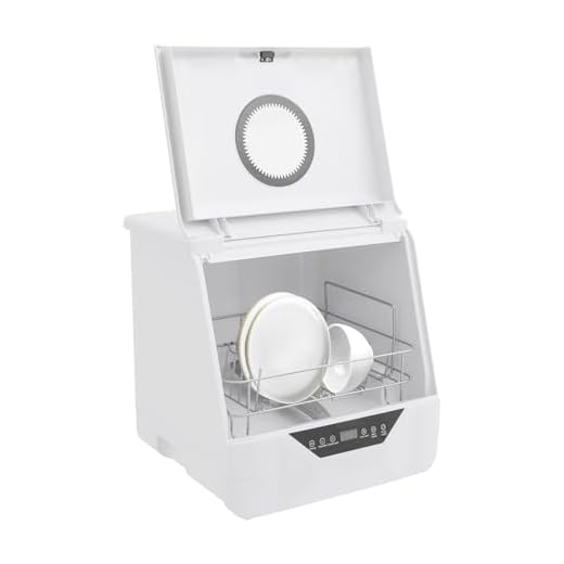 Lavastoviglie per due persone 5 RjcdOPL Mini Lavastoviglie da Tavolo, Pulizia Profondo a 360°, 4 Programmi (Intensivo/Standard/Veloce/Frutta), Per Piccole Case/Appartamenti/Roulotte 2-5 Persone
