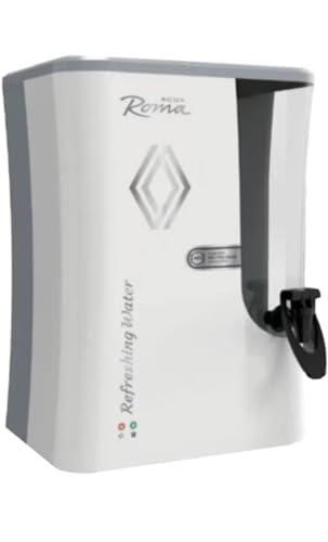 Image of Aqua Roma Water Purifier with RO + Active Copper + Alkaline Filter Produces Pure Mineral Water | LED Indicator | Storage - 9 Ltr Capacity15 Ltr Per Hr. With 8 stage Purification Technology (White)