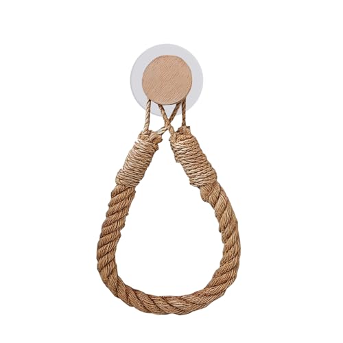 Nzexlyva Chunky Rope Toilet Roll Holder, Suction Toilet Roll Holder, Vintage Style Toilet Roll Holders Rope, Hold Paper, Towel Rack, or Bathroom Accessory
