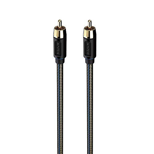 Austere V Series Subwoofer Cable 5.0m | Pure Gold Connectors, aDesign Precision LinkFit Housing & Soft-Touch High-Flex Cable