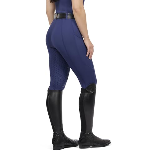 Image of Kerrits Women's Coolcore Full Leg Grip Horse Riding Tights - Cooling Equestrian Leggings, Silicone Grip, Pockets
