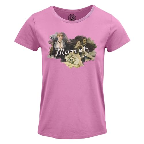 T-shirt col rond Manet pour femme évitant la décoloration de l'imprimé