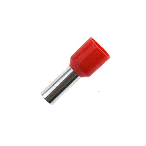 Preisvergleich Produktbild 100x Aderendhülsen isoliert 10,0mm² / 12mm rot