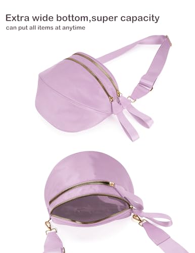 Image of FEIBOON Spacious Nylon Crossbody Bag Bum Bag Handbags Wallets Purses Trendy Shoulder Bag for Women