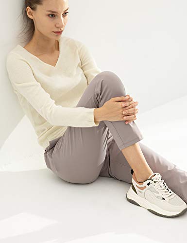 Image of AJISAI 7 /8 Joggers Travel Pants with Pockets Lounge Casual Stretch Workout Pants for Women