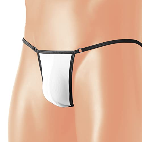 Men's Thong Underwear Low Rise Elastic Breathable Mesh G-String Jockstrap Swimsuit Briefs One Size2