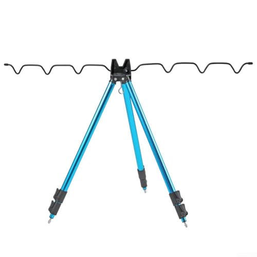 Soporte ajustable para caña de pescar de acero inoxidable adecuado para varios estilos de pesca (rojo (azul (106 cm)