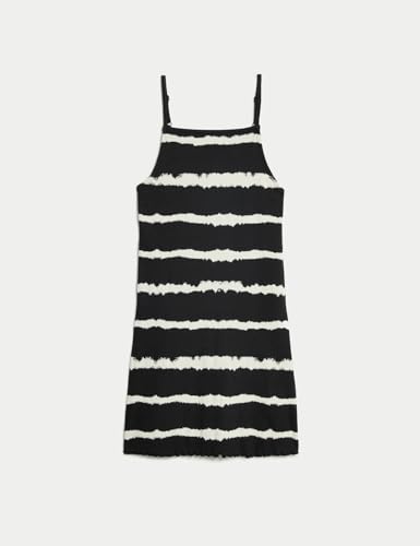 Image of Marks & Spencer Girl's Cotton Blend Fit and Flare Knee-Length Casual Dress