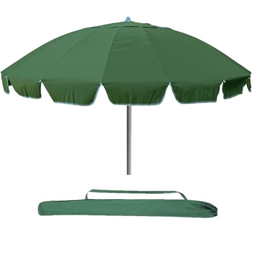 Marvin Ombrellone da Spiaggia Sunbeach Antivento Inclinabile con Borsa Portatile Mare Giardino 220cm e Palo in Alluminio (Verde)
