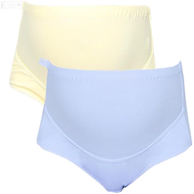 Maternity Belly Support Women's Over The Bump Underwear High Waist Full Coverage Full Belly Support Pregnancy Panty Pack of 2 Multicolor (in, Alpha, L, Regular, Plus Size, Multicolour)-image-35