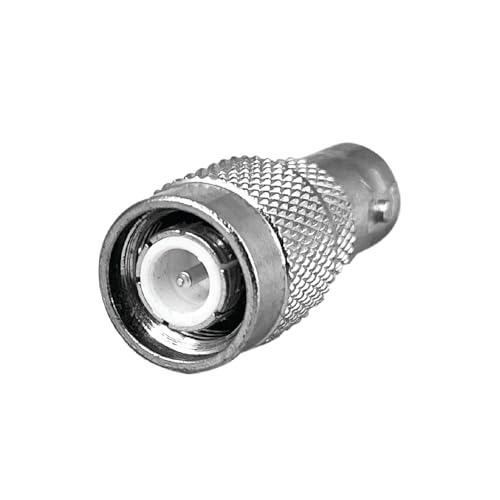 Image of MX TNC Male to BNC Female Connector - Coaxial Adapter for RF Antenna, CCTV, Ham Radio, Test Equipment, 50-Ohm Coax Cable, Wireless Systems, RF Signal Transmission