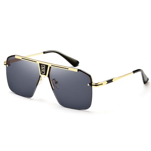 Sheen Kelly Gafas De Sol Retro De Gran Tamaño Para Hombres Y Mujeres Gafas De Sol Cuadradas Sin Montura Gafas De Sol Con Parte Superior Plana Vintage Sheen Kelly Gafas De Sol Retro De Gran Tamaño Para Hombres Y Mujeres Gafas De Sol Cuadradas Sin Montura Gafas De Sol Con Parte Superior Plana Vintage
