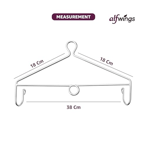 Image of Baby Cradle Hanger | Supports Up to 25Kg | Strong Metal | Rattle Toy Hanging for Thottil Swing Jhula Palna | (Silver, Centre Hole)