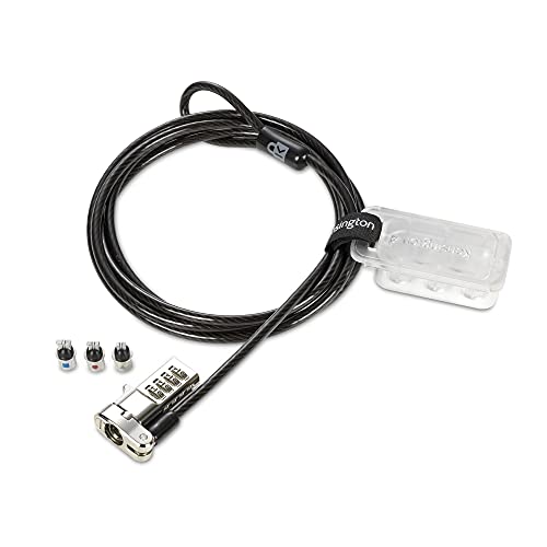 Kensington Universal 3-in-1 Combination Laptop Lock, Computer Security Locking Cable - Resettable...