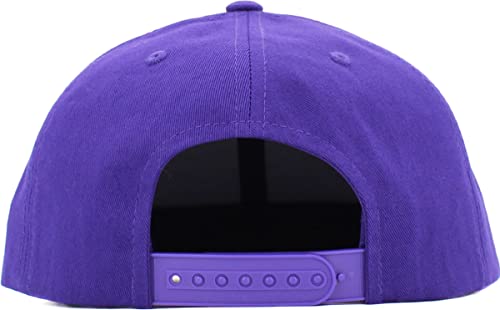 Image of KBETHOS Classic Snapback Hat Blank Cap Underbrim Cotton Wool Blend Flat Visor Adjustable Unisex