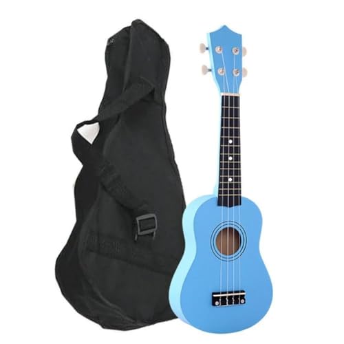 Professionelle Ukulele 21 Zoll 4-saitige Einsteiger-Ukulele-Einstiegsgitarre Aus Holz Mit Tasche(Blue)