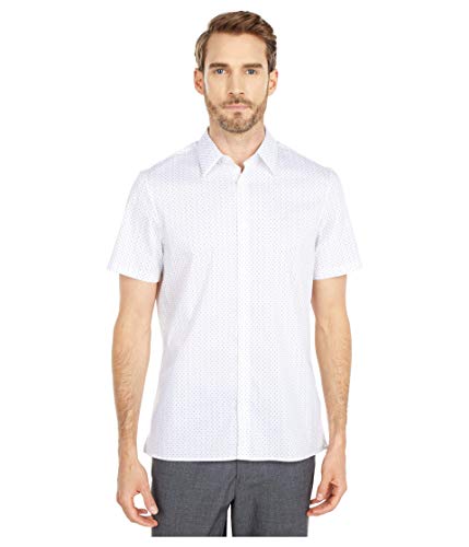 calvin klein short sleeve dress shirt Amazon.com: Calvin Klein Men's Stretch Cotton Monogram Logo Button Down  Shirt Brilliant White : Clothing, Shoes & Jewelry