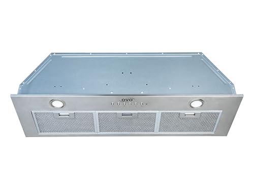 OVO 28 inch Built-In Range Hood Vent with 5-Speed Exhaust Fan, 900 CFM, Auto Shut-Off, Night-Light, 5 Color Temperature(5CCT) Selectable Lights, Stainless Steel Kichen Hood