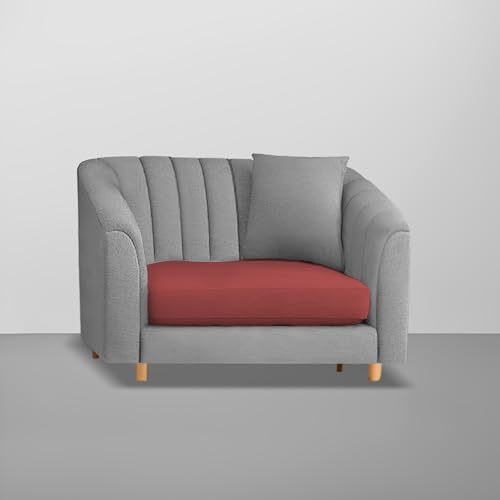 Image of Doraldo Seater Sofa Set for Living Room (Maroon Grey) Premium Fabric Sofa Set
