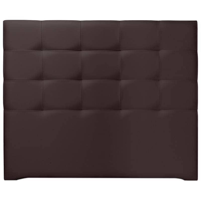 Ventadecolchones - Cabecero Tapizado Acolchado de Dormitorio Modelo Tablet Largo en Polipiel Wengué y Medida 151 x 125 cm para Camas de 135 ó 150 cm