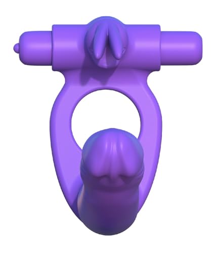 Double Gode en Silicone Rabbit Pourpre Souple Sextoy Anatomique - 5