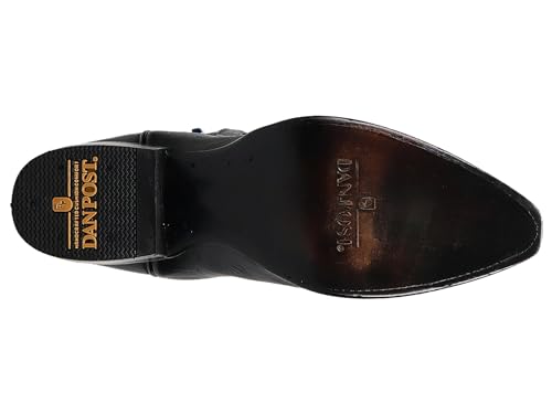 Image of Dan Post Mens Rip Embroidered Snip Toe Pull On Casual Boots Mid Calf - Black