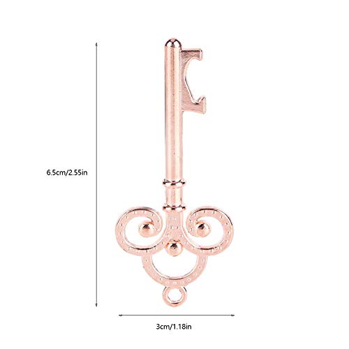 50 Stks Sleutelhanger Flesopener, Vintage Zinklegering Bieropener met Hangtags/Suikerdozen/Roze Touwen voor Bruiloft… - Afbeelding 3