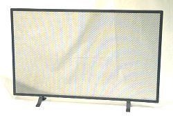 FIREFIX 125/1NO Funkenschutzgitter mit Gittergeflecht, Stahl schwarz, 800 x 520 mm (BxH)