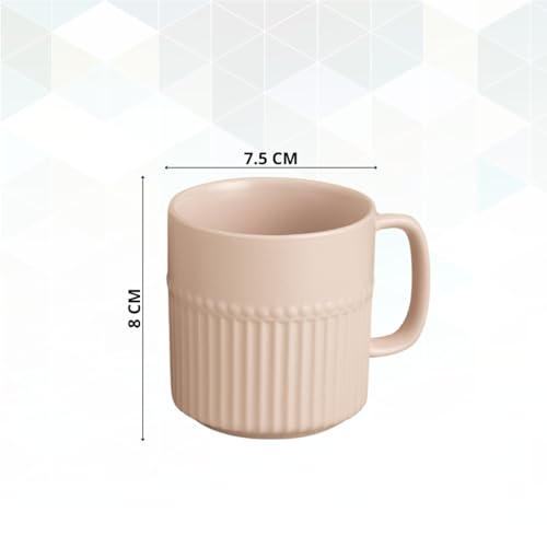 Image of Clay Craft Fine Ceramic Crimson Ivory Coffee Mug Set of 6, Cups for Tea & Coffee, Mug Set, Gift Set, Elegant Design for Home and Kitchen and Can Be Gifted to Your Loved Ones On Any Occassions