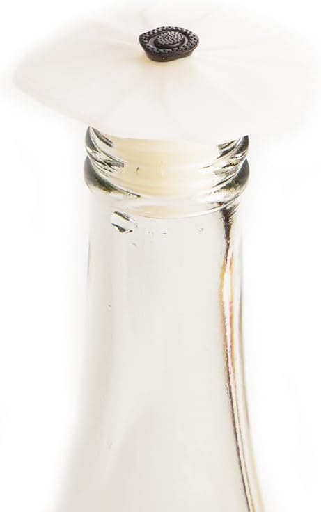 Vista 5 de Charles Viancin Poppy Pop - Juego de tapones de silicona para vino o botella plana, silicona (rosa, blanco, índigo, azul)