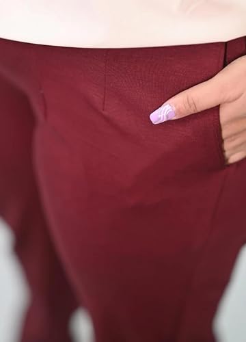 Image of Fashion Plus PlointTrandy Textured Trousers for Women | Women Loose Fit Trousers | Women's High-Waisted Pant | Women Trousers Pants | Korean