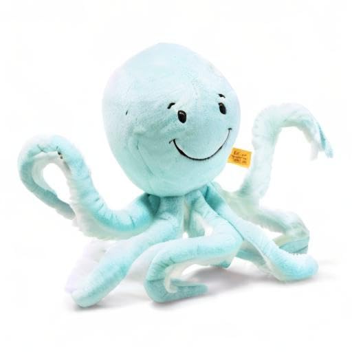 Steiff Soft Cuddly Friends Ockto Oktopus - 27 cm - Kuscheltier für Kinder - Plüschtier - weich & waschbar - türkis - (063770)