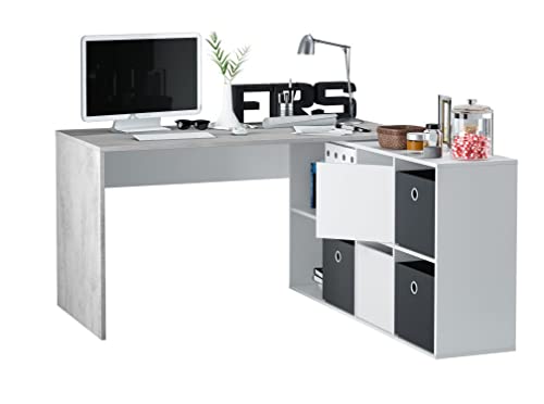 Habitdesign Escritorio Multiposición Reversible, Mesa Estudio, Mesa PC, Modelo Adapta XL, Acabado...