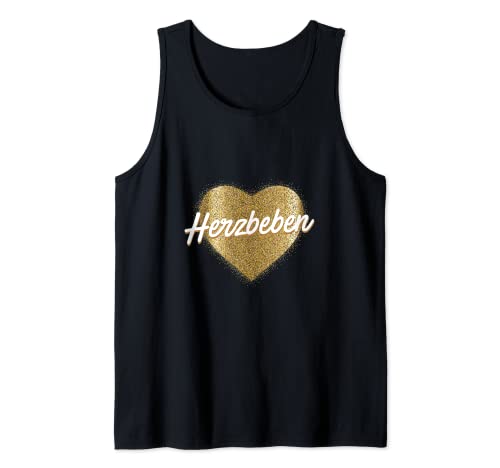 Herzbeben - Liebe, Gefühl, Herz, Freizeit, Gold Tank Top Cover