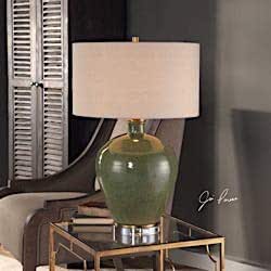 Uttermost Elva Emerald Table Lamp 27759