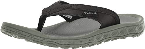 Columbia Men's Buxton FLIP Sport Sandal, Black, Charcoal, 13 Regular US