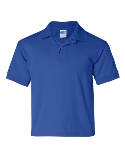 Gildan Boys 5.6 oz. DryBlend 50/50 Jersey Polo G880B -ROYAL XL