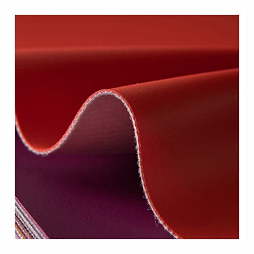 Cuir simili Nappa de luxe rouge pour rénovation de canapé et fond décoratif haut de gamme