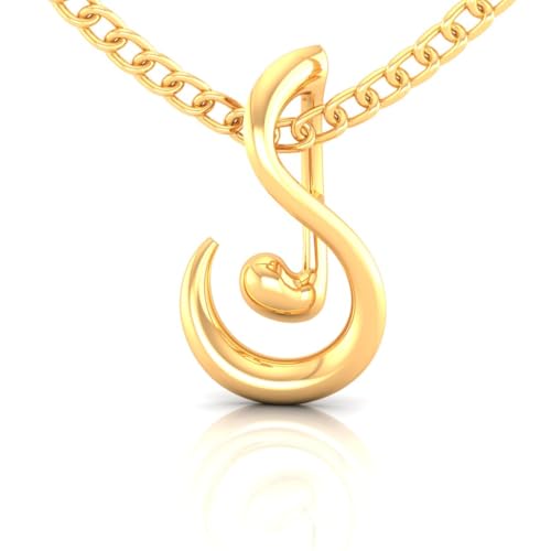 Image of P.C. Chandra Jewellers 14K Gold Pendant (without chain) With Musical Symphony Design For Women - 0.2 Gram