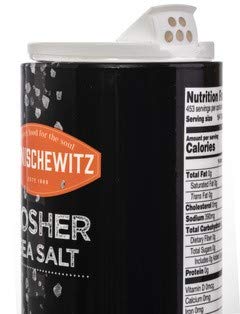 Manischewitz Premium Kosher Salt, Coarse Sea Salt, 16Oz (1 Pound) Easy Pour Canister, Product Of Italy, Pure Mediterranean Sea Salt. The Perfect Salt Grinder Refill! #TOP2