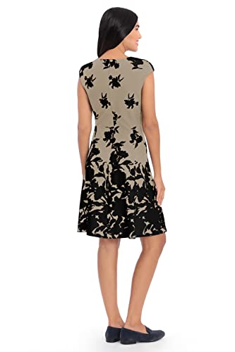 Image of London Times Womens Dresses Cap Sleeve Fit and Flare - Elegant Summer Cocktail Graduation Garden Party Wedding Guest Dress